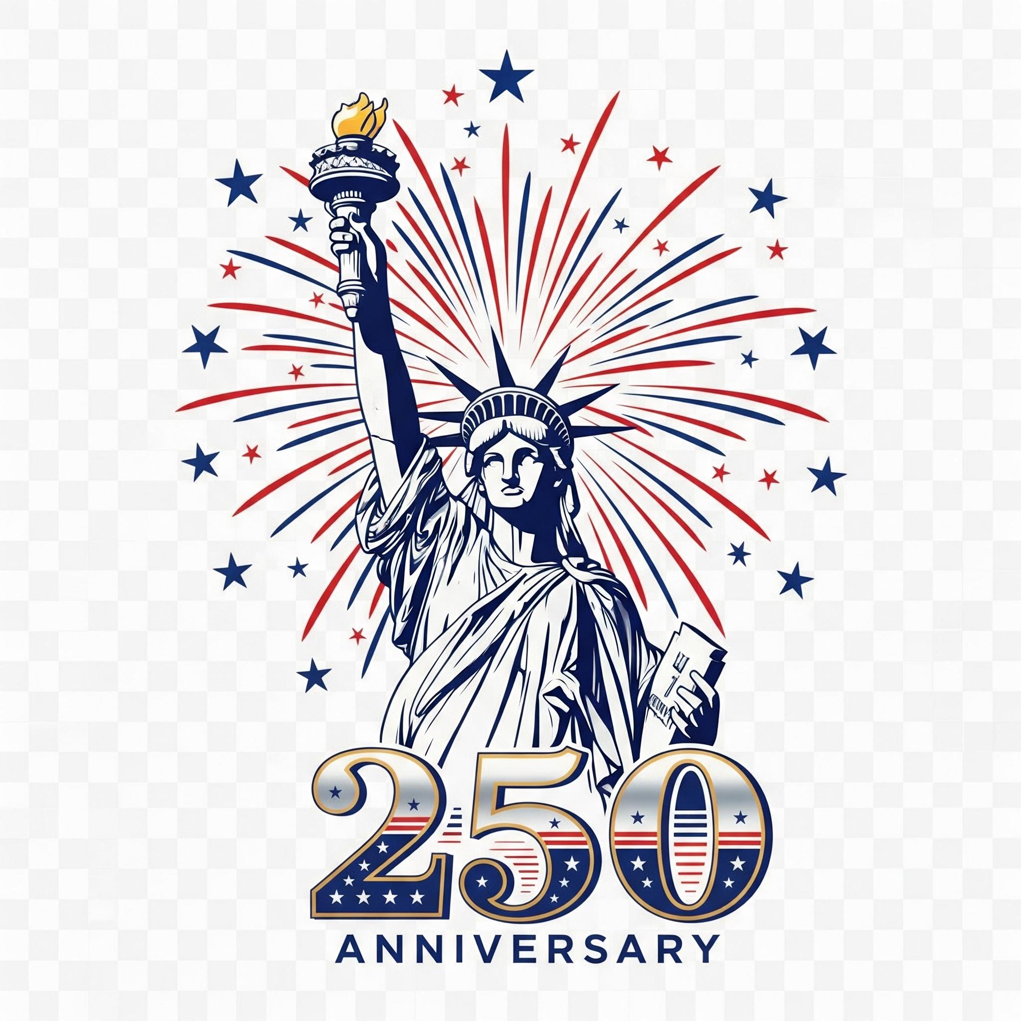 Statue of Liberty SVG PNG Bundle, 4th of July USA 250th Anniversary (Digital Download)